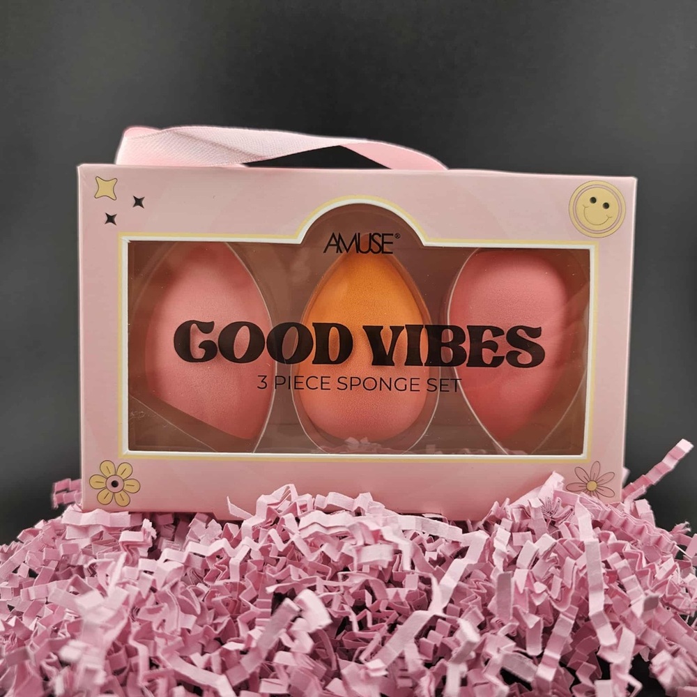 Muse Good Vibes Sponge Set - Pink and Yellow